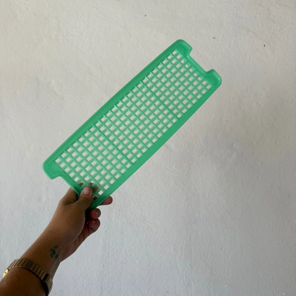 2pc Vintage Tupperware Replacement Lid 1363 & Green Strainer Insert 1364